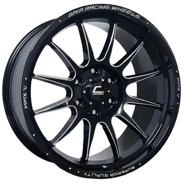 20" GAIA MMXV 20X10 6H114.3 ET15 GLOSSY BLACK/MS/M 4X4 SPORT RIM NAVARA
