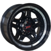 16" K1 16X8.5 6H114.3 ET-15 GLOSSY BLACK ML 4X4 SPORT RIM - Image 2