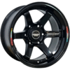 16" TE37SL 16X8.5 6H114.3 ET-15 GLOSSY BLACK 4X4 SPORT RIM - Image 2