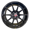 15" ULF15 15X6.5 4H100 ET40 CB73.1 GLOSSY BLACK (ADJQB) SPORT RIM - Image 2