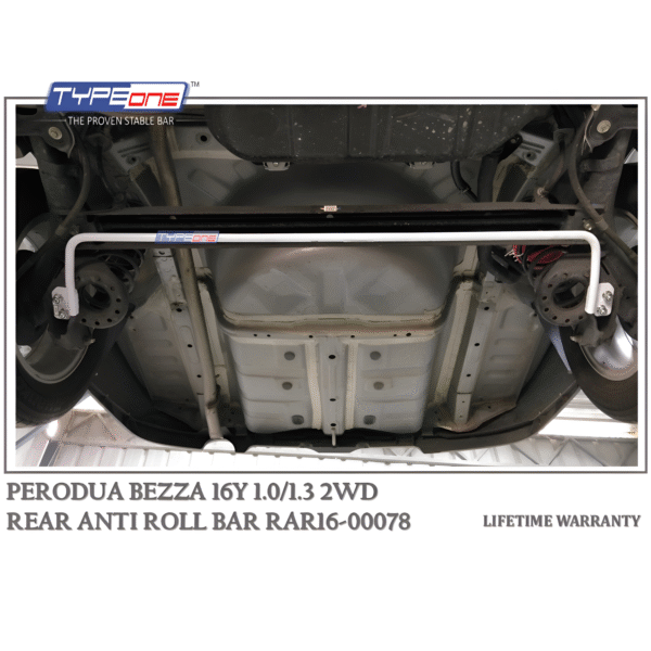 TYPE ONE REAR ANTI ROLL BAR PERODUA BEZZA 2016Y D63D 1.0 2WD,PERODUA AXIA B200 1.0 2WD 2014Y(BRAR16-00078)